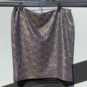 Silver glitter mini skirt Torrid Size 1